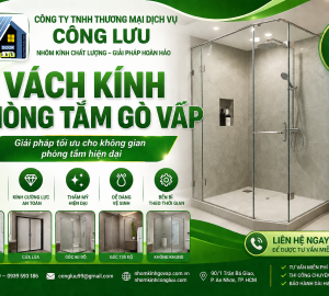 Vách kính phòng tắm Gò Vấp – Giải pháp tối ưu cho không gian phòng tắm hiện đại