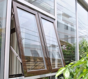 Cửa sổ nhôm kính cường lực mở hất